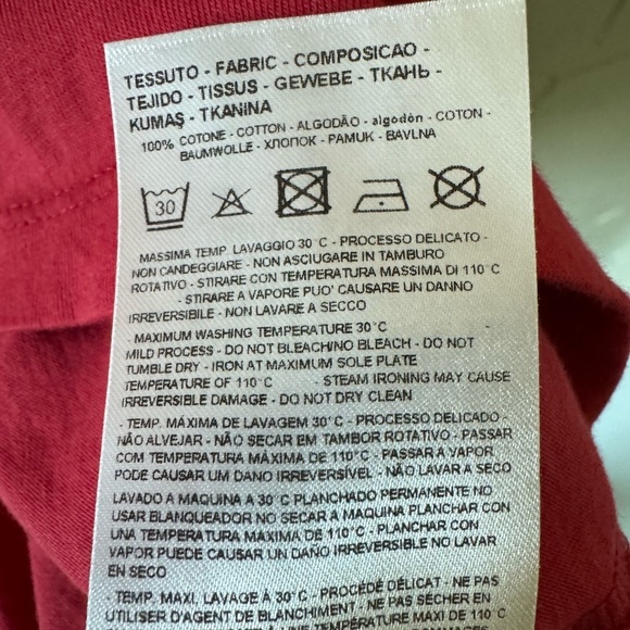 Armani Exchange NWOT Mens Red Tee Shirt Size L Cotton Soft - Picture 4 of 7